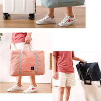 2 Pack Foldable Travel Duffel Bag for Airlines Carry on Bag Weekender Overnight Hospital Tote Bag Gym Duffel Bag Women Men