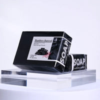 100g Bamboo Charcoal Soap Natural Organic Activated Charcoal Private Label Handmade Blackhead Removal Whitening Black Soap