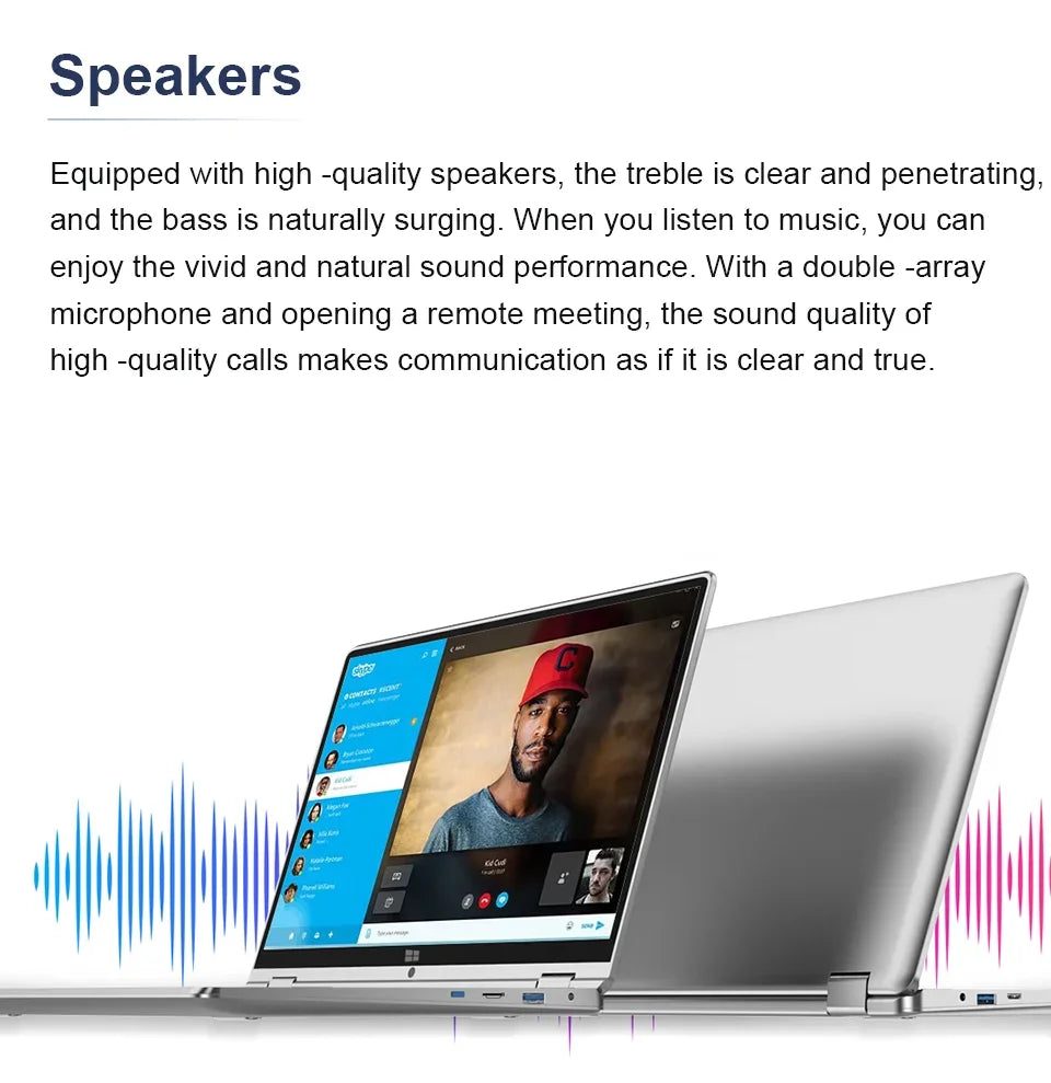 2 in 1 mini Laptop Computer Portable Touch Screen 11.6" Intel N4020 8GB 512GB Windows 11 Pro Office Learning Tablet PC Notebook