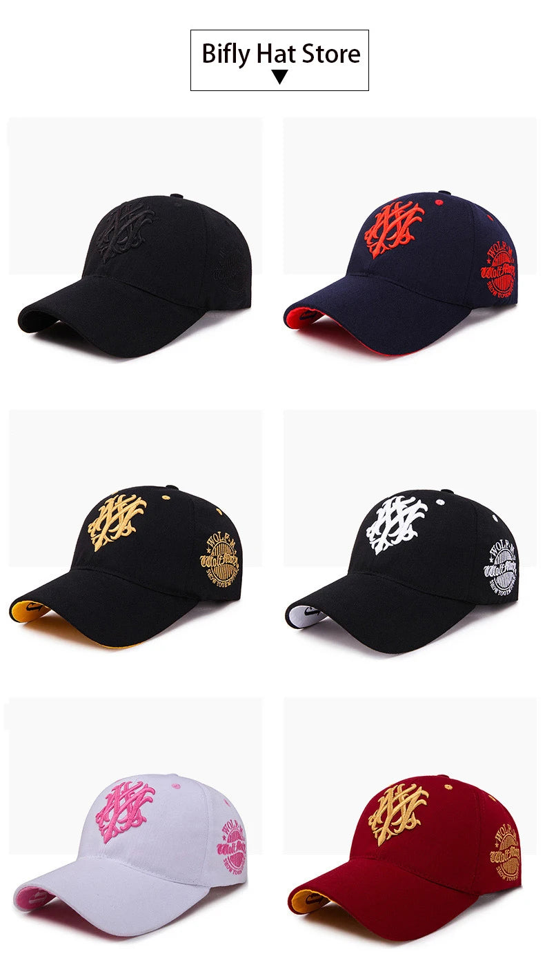 2025 New totem Flame Baseball Cap Men's women's European and American net red Cap Spring and Summer Sun Shading Smbroidered Hat