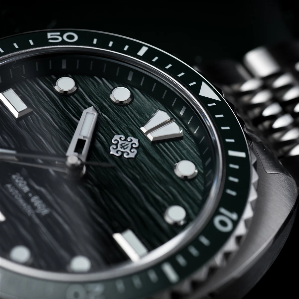 2025 New IXDAO IPOSE Automatic Mechanical Men Watch JD-X07S Dragon Scale Pattern Watch Stainless Steel BWG-9 Diving reloj hombre