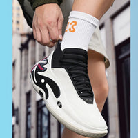 High-quality Men Basketball Shoes for Women Leather Basketball Sneakers Men Outdoor Rubber Anti Slip Sports Training Shoes Male