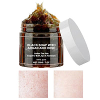 1pcs Black Beldi Soap With Argan And Rose 200g Morocco Black Beldi Soap Moisturizing Body Remove Acne Skin Care