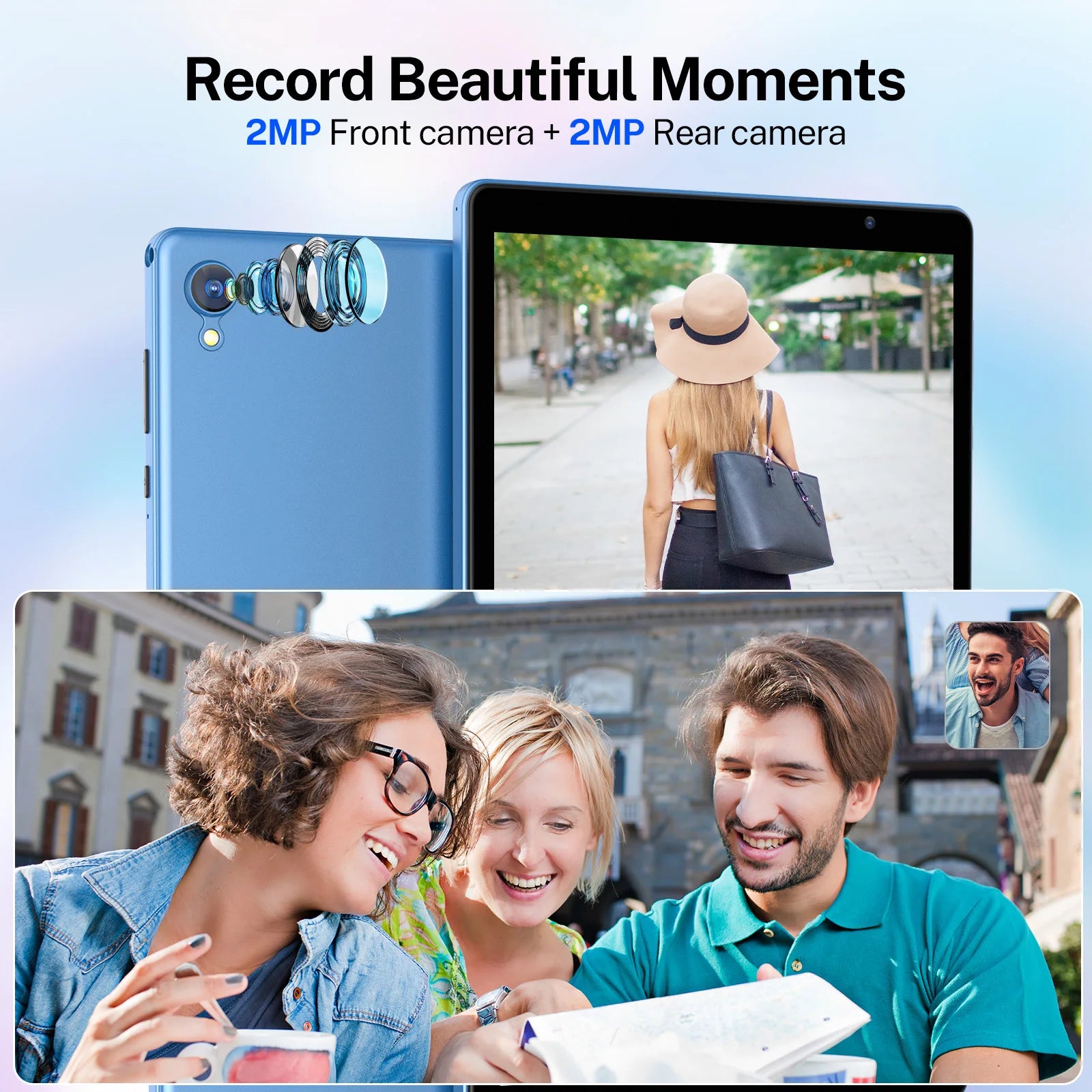 Latest Android 14 Tablet, 10-inch Tablet, Quad-core Processor, 5G WiFi, 4GB ROM + 32GB RAM, 1280*800 Resolution, 6000mAh Battery