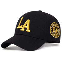 Unisex LA Letter Embroidery Snapback Baseball Caps Spring and Autumn Outdoor Adjustable Casual Hats Sunscreen Hat