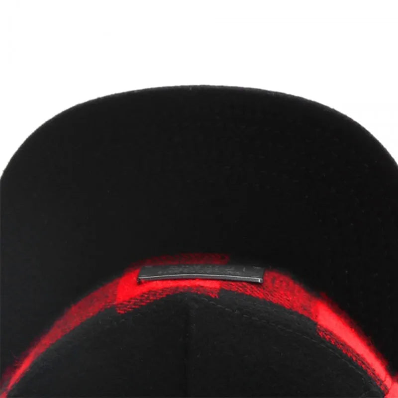 FEI M Fashion PLATED CAP Plaid Adjustable Snapback Cap Outdoor Adult Casual Sports Trucker Hat