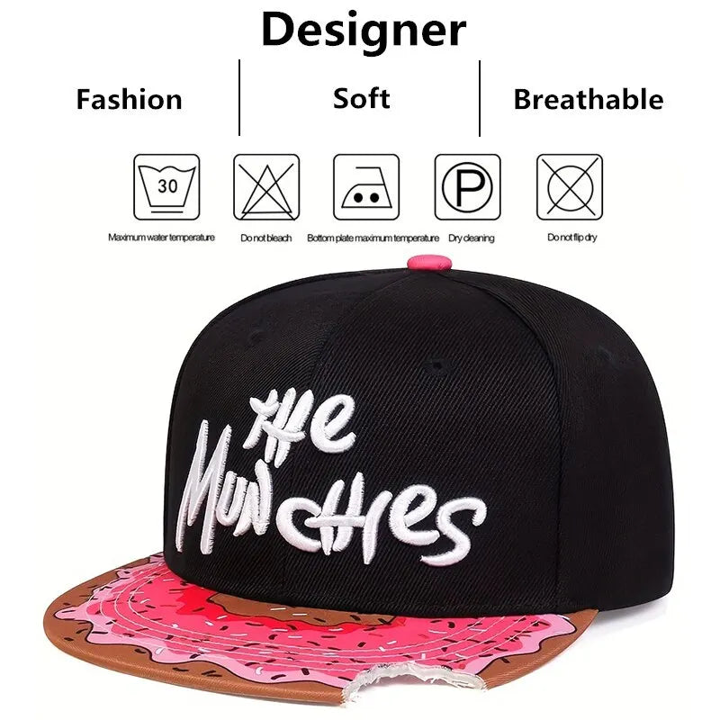 Unisex Letter Embroidery Watermelon Printing Hip-hop Hats Outdoor Adjustable Casual Baseball Caps Sunscreen Hat