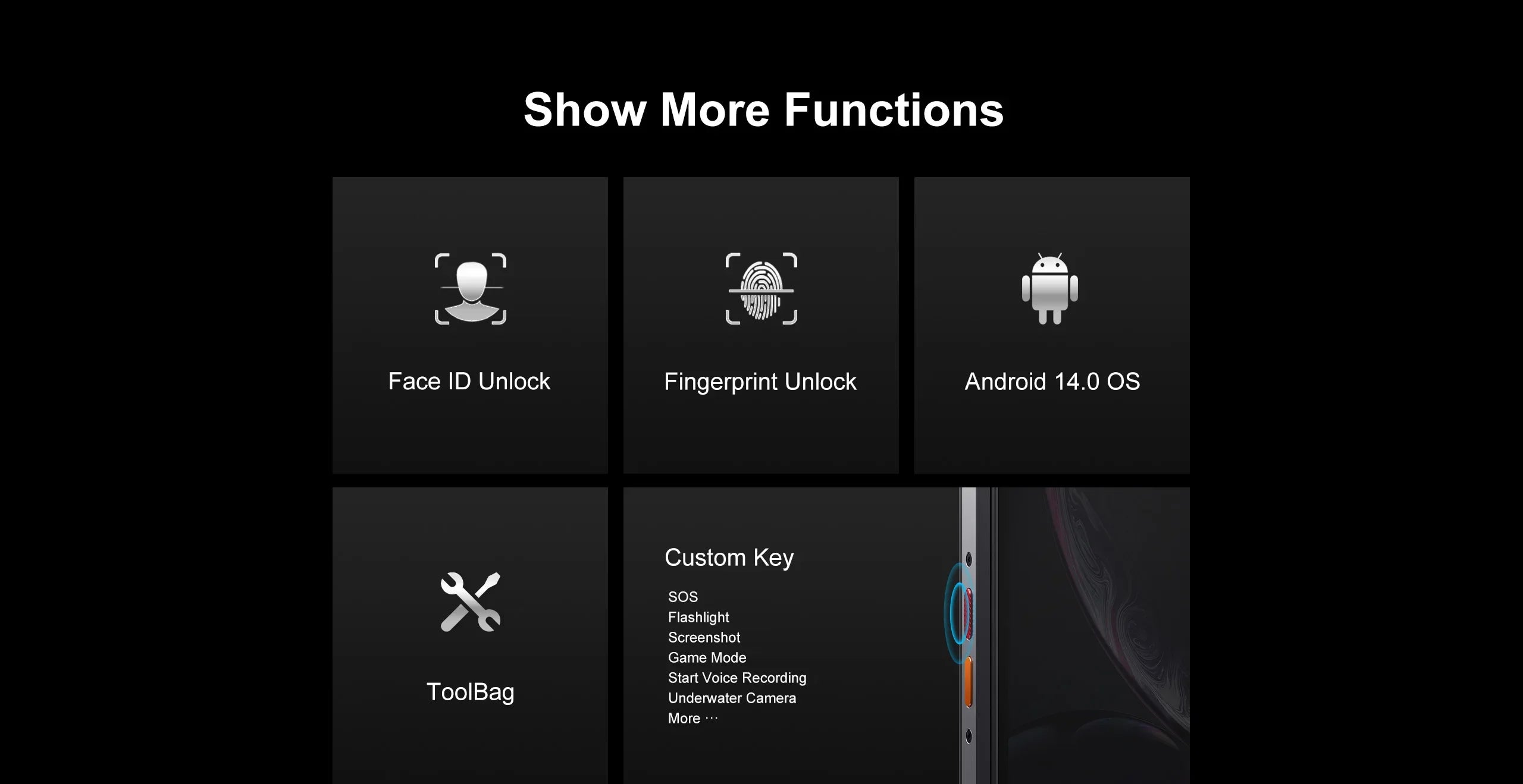 FOSSiBOT F106 PRO 4G Rugged Smartphone Android 14 15GB(8+7GB Extended) 256GB ROM 12000mAh 48MP 30W 6.58 Inch FHD+ Cellphone NFC