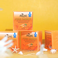 AILKE Pure Carrot Anti-Oxidation Serum Soap, Whitening, Clean Stains, Skin Brightening Soap Bar, With Vitamin C, For Body, Face