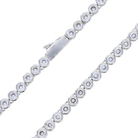 2023 Geometric Round Bezel Setted 5A Cubic Zirconia CZ Tennis Chain Necklace Choker Wedding Gift Women Jewelry