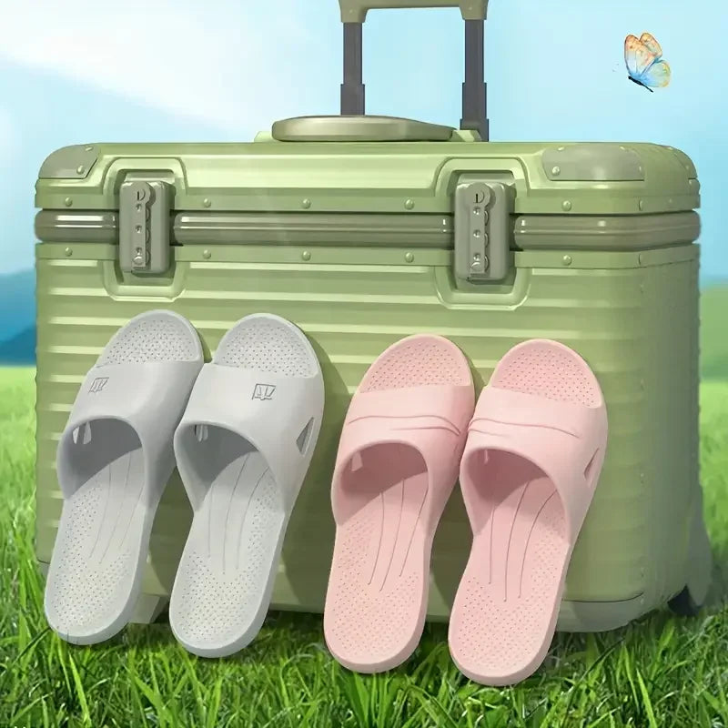 2024 New Foldable EVA House Slippers Portable Hotel Travel Slipper Bathroom Non-Slip Slides Home Indoor Flat Shoes for Men Womem