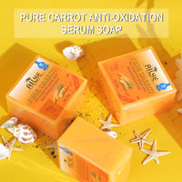 AILKE Pure Carrot Anti-Oxidation Serum Soap, Whitening, Clean Stains, Skin Brightening Soap Bar, With Vitamin C, For Body, Face