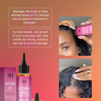 100% Pure Batana Oil From Honduras Natural Batana Butter For Hair Growth Alopecia Areata Hair Loss Treatment For Men & Women