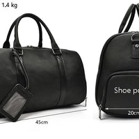 Luxury Genuine Leather Men Women Travel Bag Cow Leather Carry On Luggage Bag Travel Shoulder Bag Male Female Weekend Duffle Bag