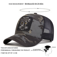 Unisex PANTHER Embroidery Baseball Net Caps Spring and Summer Outdoor Adjustable Casual Hats Sunscreen Hat