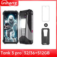 Unihertz Tank 3 Pro 8849 with 100 Lumens 120Hz Projector ,32GB/36GB RAM,512GB ROM,23800mAh 120W Fast Charger,5G,200MP Camera