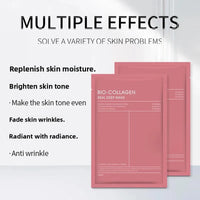 5pcs Collagen Sleeping Mask Set Hydrating Moisturizing Whitening Translucent Thin Smooth Tender Skin Nighttime Facial Care