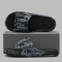 QYCKABY Fashion Printing Mens Slipper Trend Home Slides 2025 New Sandals Anti slip Cosy Soft Shoes Unisex Flip Flops Indoor Flat