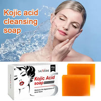 1/2PCs Kojic Acid Soap Body Facial Deep Cleaning Acne Blackhead Dark Spot Remover Soap Bars Oil Control Skin Brightening Soap
