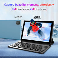 BAKEN 10-inch Android 15 tablet, quad-core processor, 12GB (3+9 expansion) RAM + 64GB storage, 5G WiFi, 1280*800 dual cameras