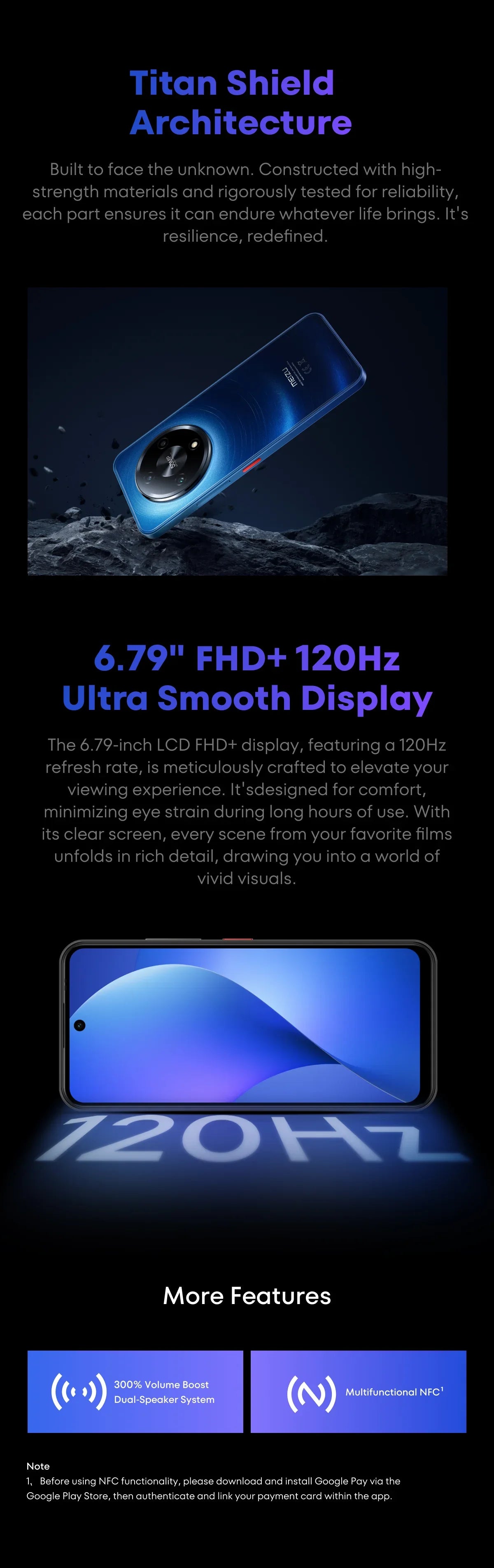 2025 New Global Version Meizu Mblu 22 Pro Smartphone 50MP Main Camera 120Hz 6.79'' LCD 5000mAh Battery 18W Fast ChargerNFC