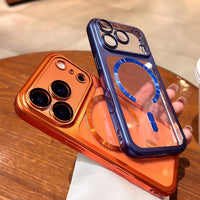 17ProMax Cases Original Soft Magsafe Case for iPhone 17 Pro Max iPhone17 ProMax Transparent Lens Film Wireless Charging Cover