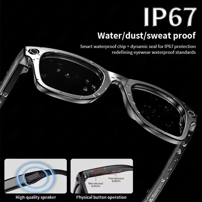 2025  Smart  Sunglasses ai smart glasses with Camera Video 8MP Translation  Bluetooth Call Music Play Men Women  Recording 100+