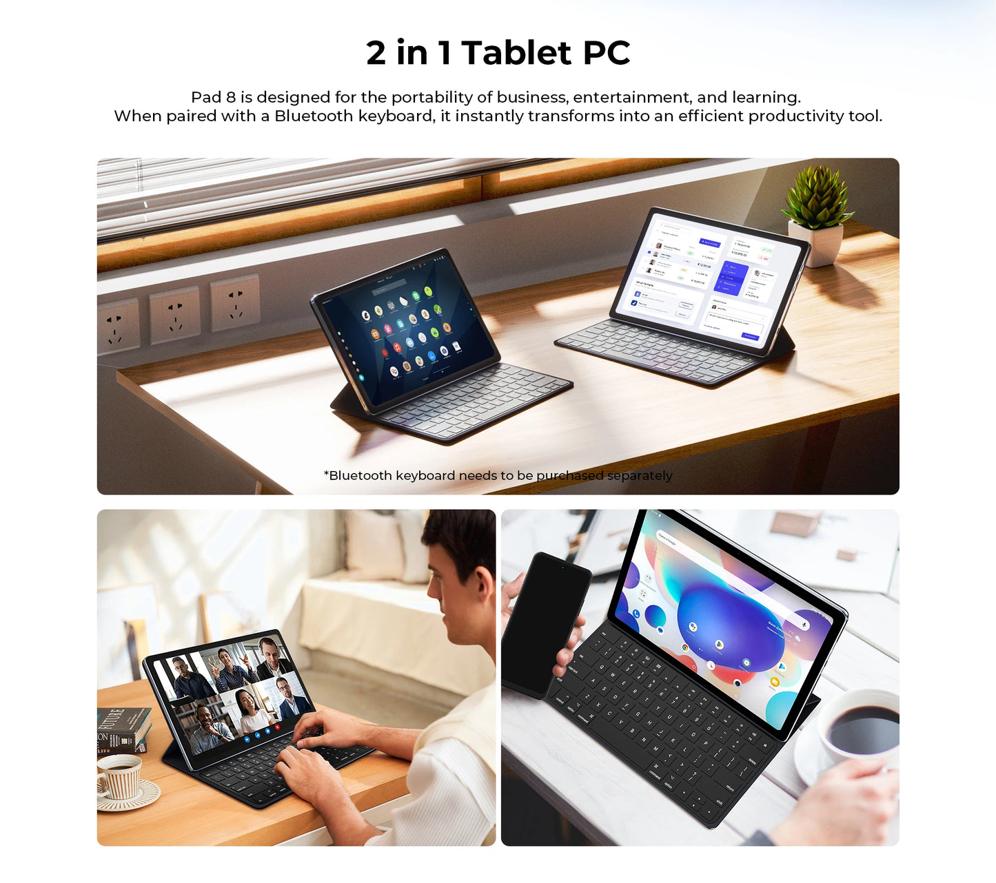 [Clearance Sale] HOTWAV Pad 8 Tablet 10.4'' 2K Large Display 7.7mm Pad 8GB 256GB 7500mAh Massive Battery Android 13 Tablet PC