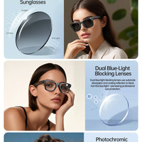 AI Smart Glasses with 8MP Camera Video Recording 100+ Languages Translation Sunglasses Bluetooth Call Music Play Men Women 2025