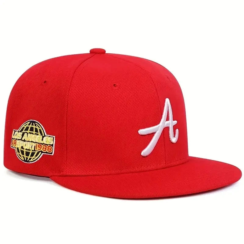 Casual hip-hop punk letter embroidered flat-brimmed baseball cap, sun protection and breathable, ideal for gift-giving