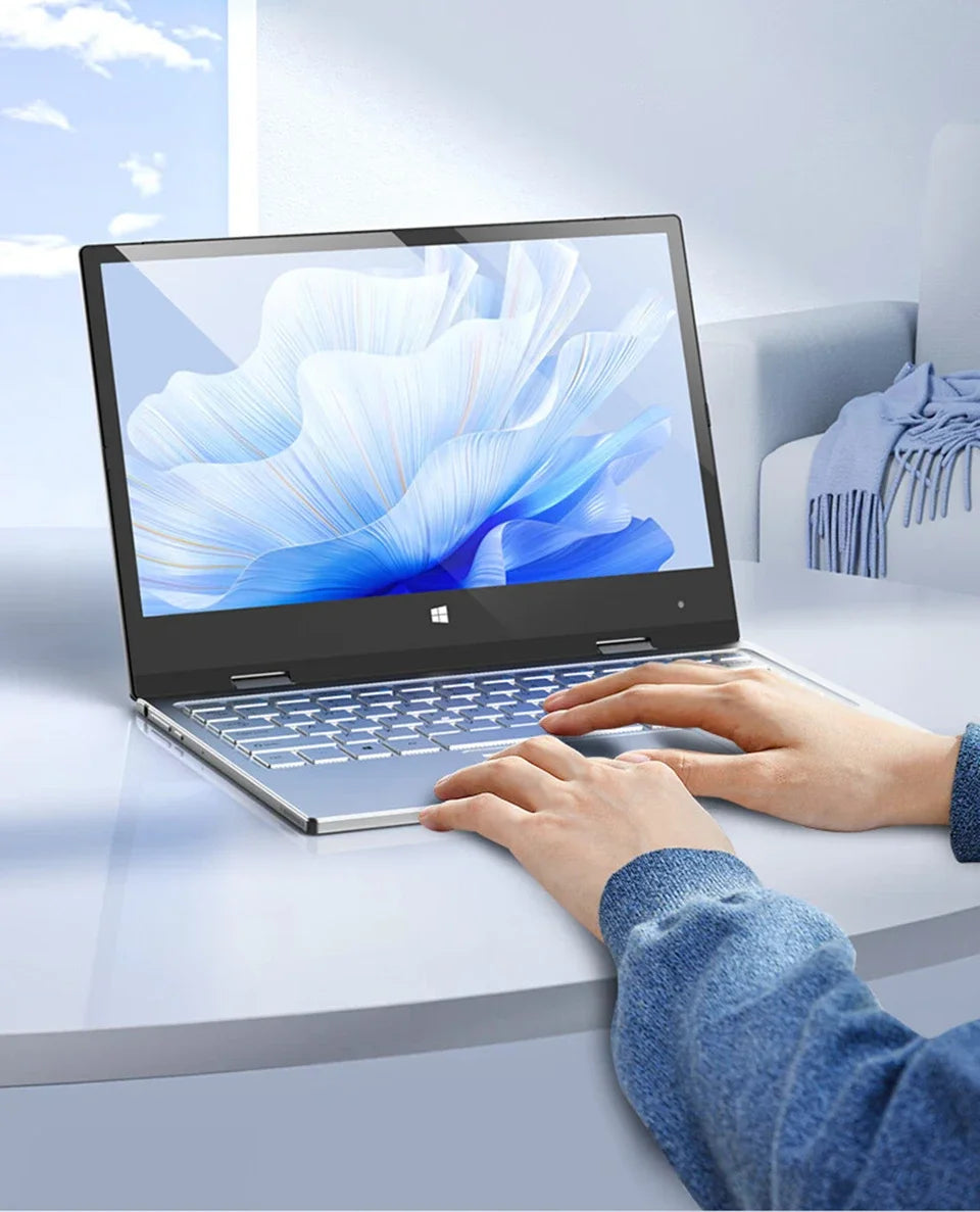 2 in 1 mini Laptop Computer Portable Touch Screen 11.6" Intel N4020 8GB 512GB Windows 11 Pro Office Learning Tablet PC Notebook