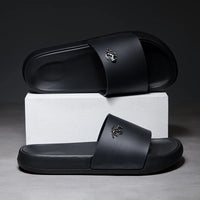 Men's Slippers Summer Non-Slip Casual Sandals Platform House Shoes Indoor Bathroom Slides Outdoor Casual Beach Shoes Flip-flop