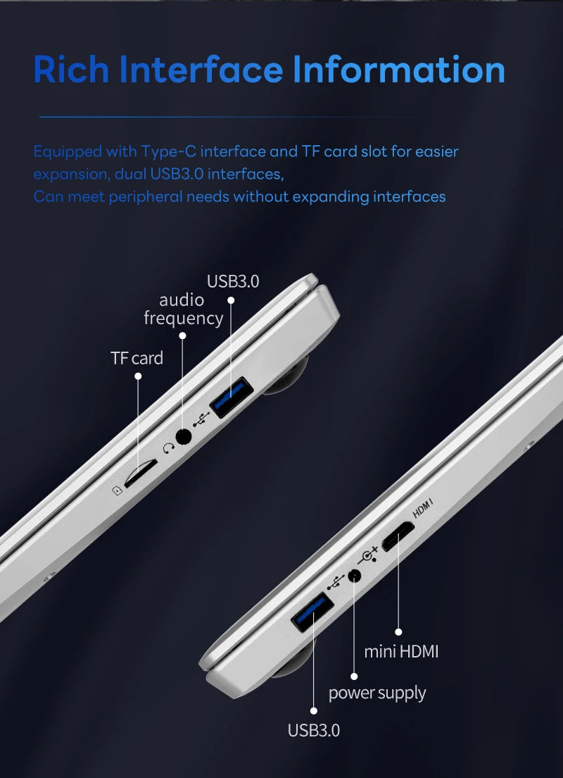 BYONE 15.6 Inch Celeron N5095 Laptop 8GB DDR4 RAM 256GB 512GB SSD Windows 11 IPS Business Ultrathin Portable Notebook Computer