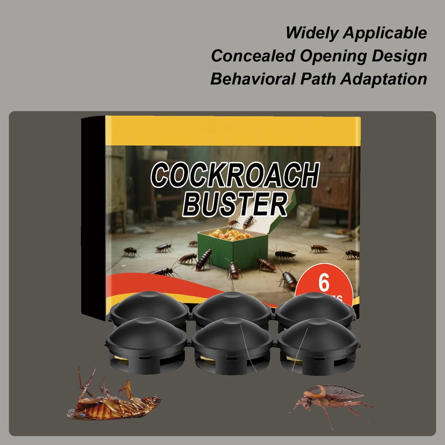 Roach Bait Cockroach Attractant for Home Noxious Animal Control Supplies for Bathroom Kitchen Backyard Break Room Community