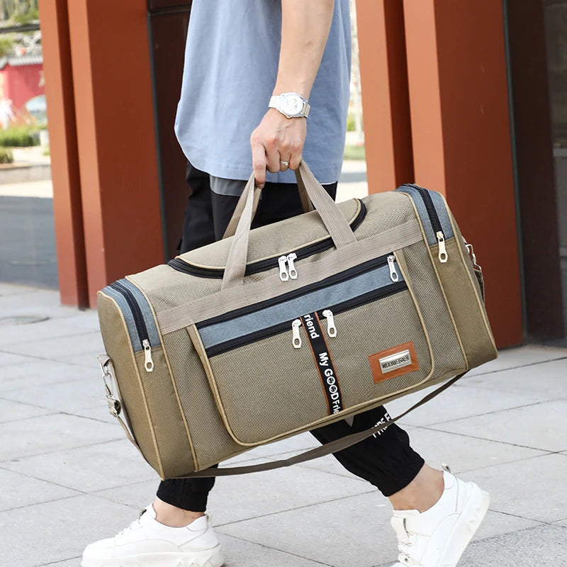 Women Men Nylon Travel Duffel Bag Carry On Luggage Bag Men Tote Large Capacity Weekender Gym Sport Holdall Overnight Bag Pouches