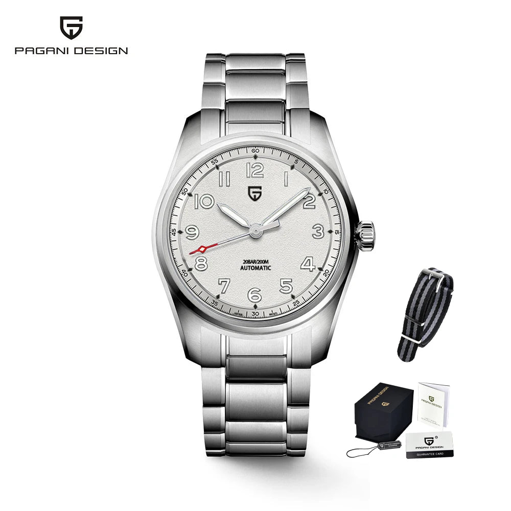 2025 PAGANI DESIGN Luxury Pilot Automatic Mechanical Watch 38MM Sapphire Waterproof Watch for Men Relogio Masculino PD1717 V2