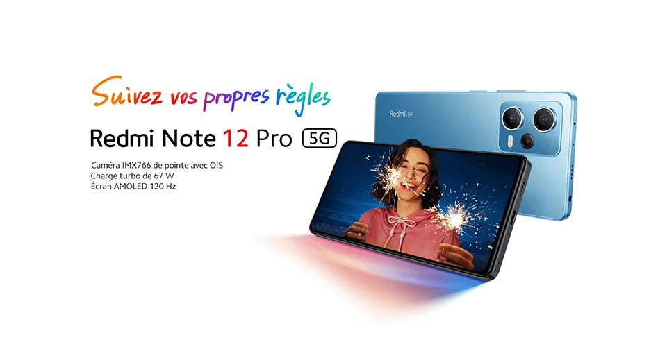 Xiaomi Redmi Note 12 5G Smartphone Global Version 4GB 128GB 6.67 ”Amoed FHD + Snapdragon® 4 48MP Main Camera 33W fast Charge