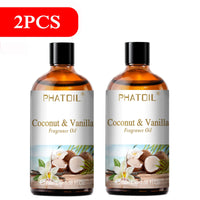 PHATOIL 100ml Aromatherapy Fragrance Oil Coconut & Vanilla Strawberry Cherry Lemon 1/2/3pcs Aroma Oil For Diffuser Candle Making