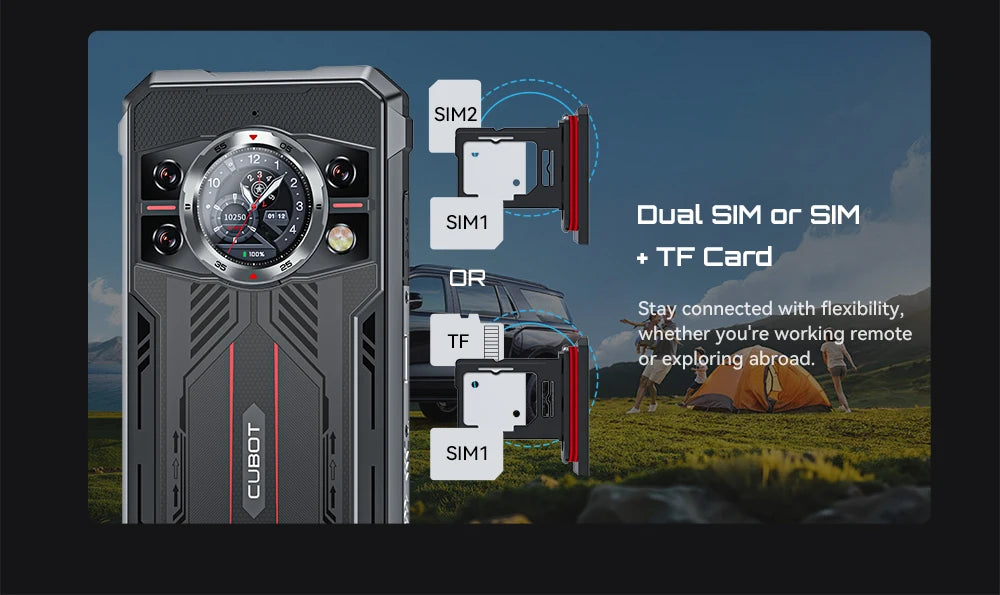 Rugged Smartphone 5G Cubot KingKong 11, 10200mAh Battery, Dimensity 7025, 6nm, 2.5GHz, 32GB RAM(16+16), 256GB ROM,108MP Camera