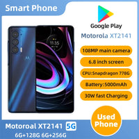 Motorola Moto Edge 2021 XT2141 5g SmartPhone Snapdragon 778g 6.8 inch Screen 5000mAh 108MP Camera Original Used Phone