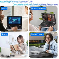 7 Inch Mini Laptop Intel N95 Notebook Touch Screen Portable Netbook Windows 11 Mini PC Micro Computer Bluetooth 4.2 16GB 1TB