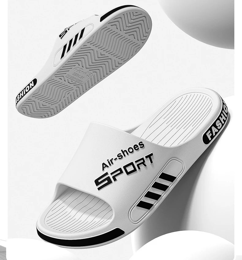 Fashion Men's Slippers Soft Sole Non-slip Men Flip Flops Comfortable Large Size Outdoor Beach Sandals Man Home Bathroom Slippers