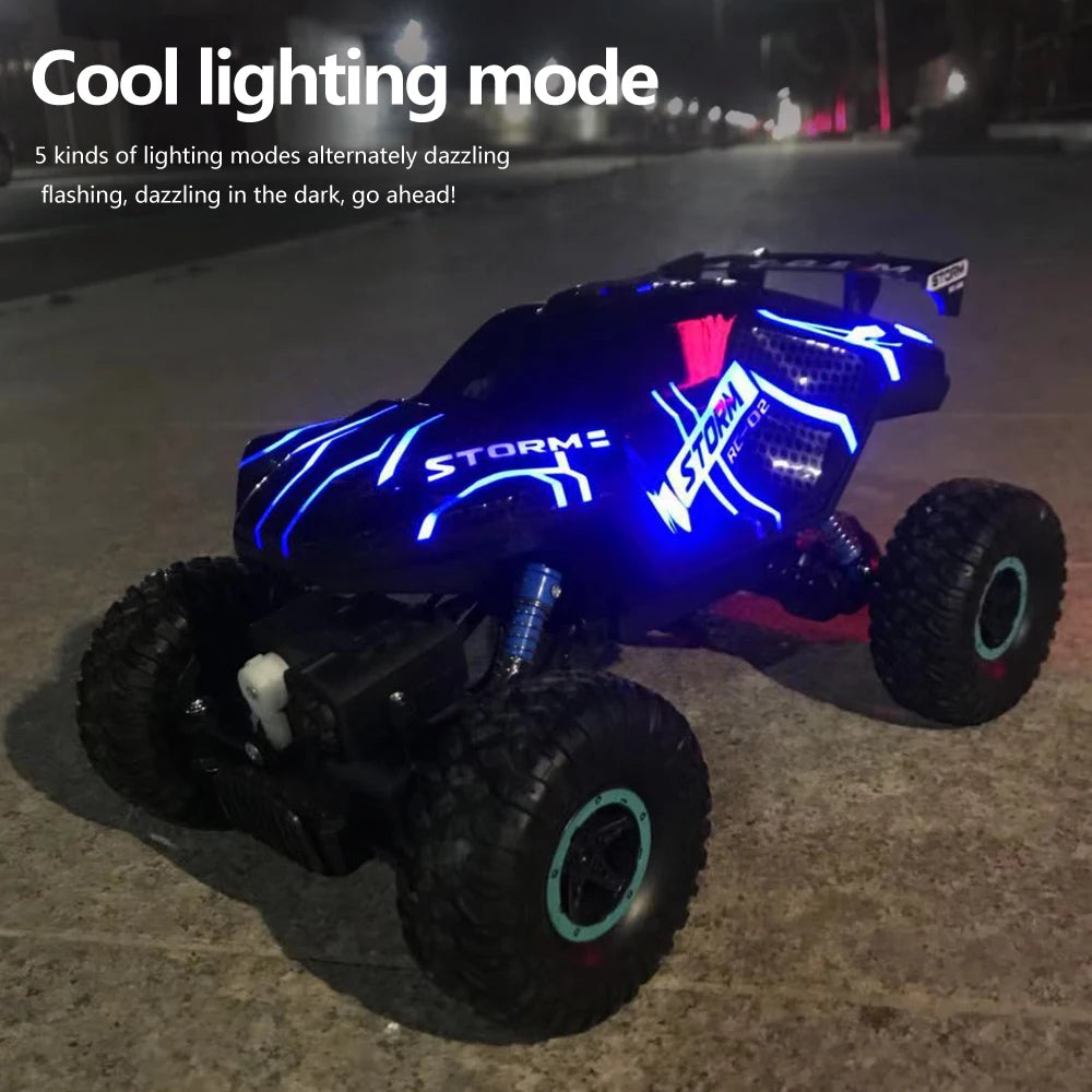 1:16 RC Car  2.4G Four Wheel Drive High-Speed Remote Control Drift Racing Car With LED Lights 4WD RC Car Model Toys for Boys Kid
