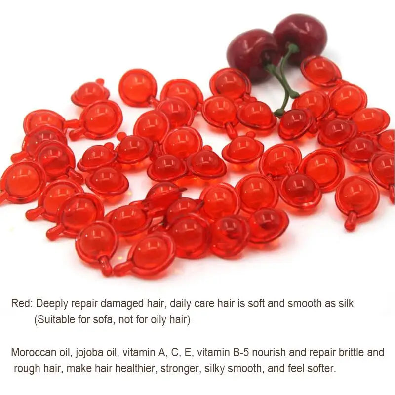 Hair Vitamin Capsule Keratin Oil Repair Frizzy Dry Hair Restore Soft Smooth Shiny Deep Moisturizing Nourishing Scalp Beauty Care