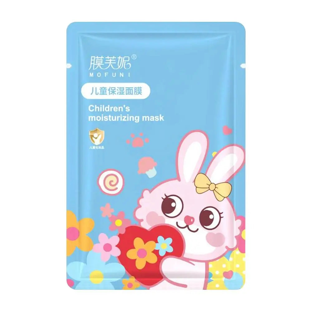 1/5pcs Cartoon Facial Mask For Children Deep Hydrating Sheet Mask Moisturizing Skincare Tiger Rabbit Face Mask Skin Care