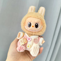 15cm/17cm Labubu I II Dolls Clothes Cute Eye Mask Pajamas Three Piece Set Accessories Clothing Plush Doll'S Clothes