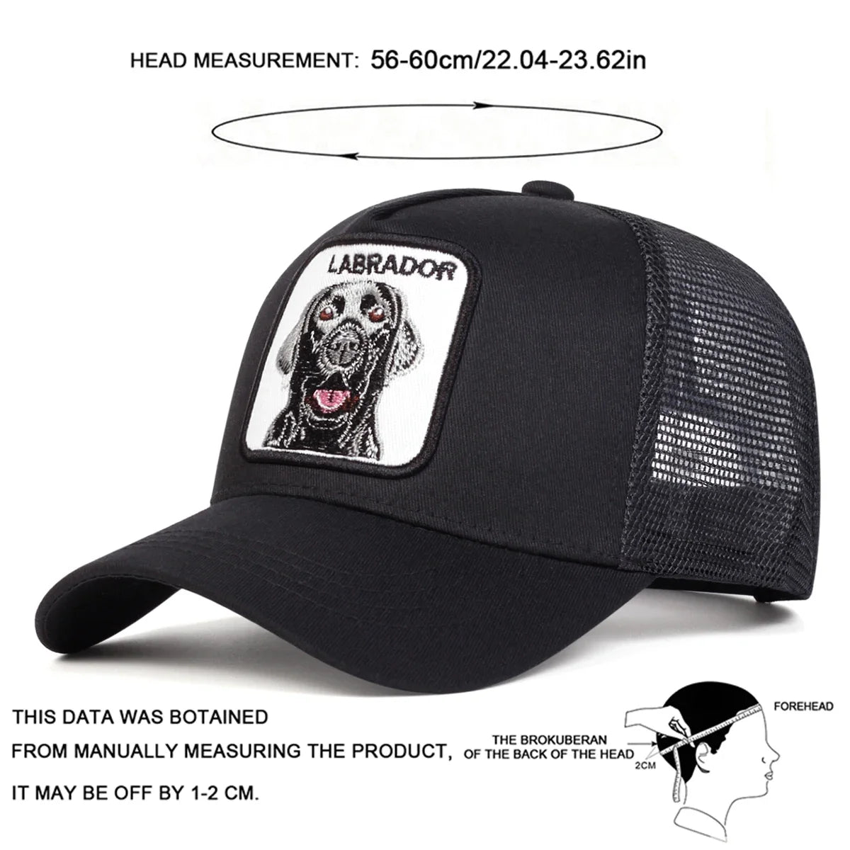 Unisex LABRADOR Dog Embroidery Baseball Net Caps Spring and Summer Outdoor Adjustable Casual Hats Sunscreen Hat Sports Cap
