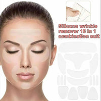 18Pcs Silicone Face Forehead Cheek Chin Sticker Anti-wrinkle Face Eye Patches Wrinkle Removal Face Lifting Beauty Tool Skin Care