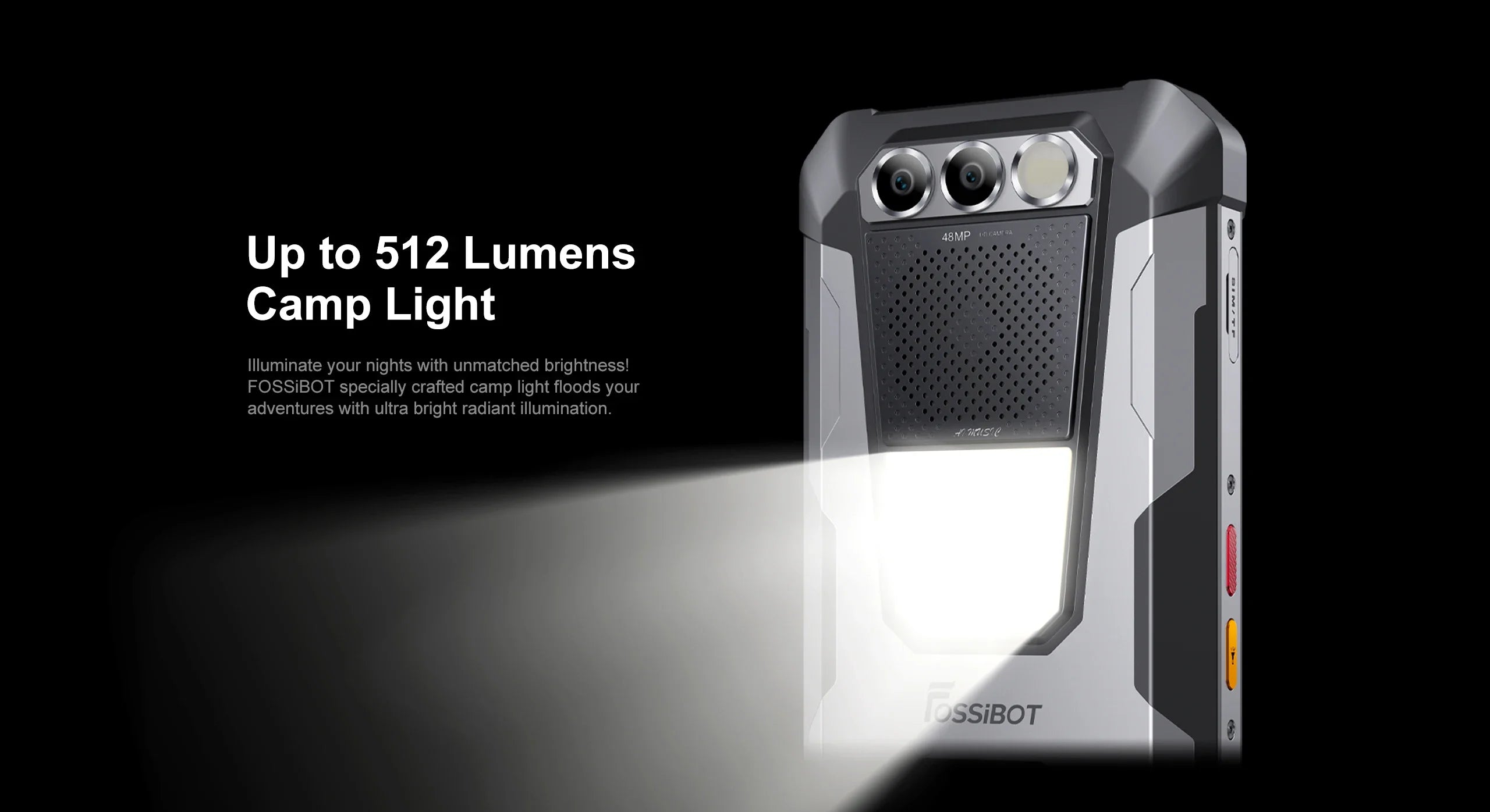 FOSSiBOT F106 PRO 4G Rugged Smartphone Android 14 15GB(8+7GB Extended) 256GB ROM 12000mAh 48MP 30W 6.58 Inch FHD+ Cellphone NFC