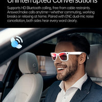 AI Smart Glasses 5 Million Pixels Recording Videos Photo Recognition Answer Translation 290mAh IP66 Waterproof Bluetooth Glasses